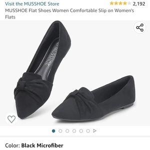 MUSSHOE Black Women's Dress Flats